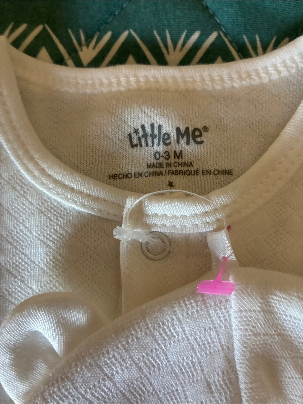 Little Me White Newborn Gown with Matching Hat- NWT